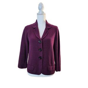 ANN TAYOLR WOMEN 3/4 SLEEVE SWEATER JACKET - SIZE MEDIUM